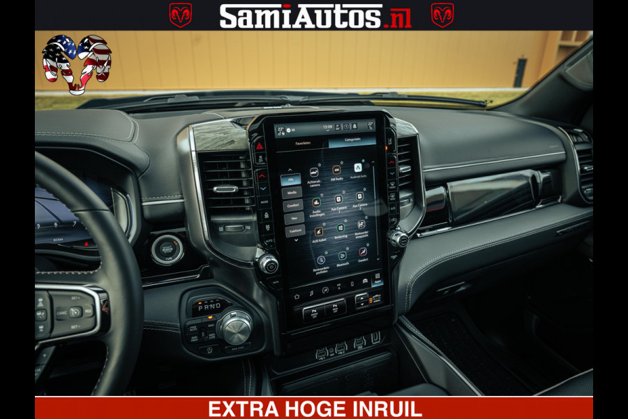 Dodge Ram 1500 Limited Night H.O 540HP 706Nm | Massage + Full Option | De Meest Luxe en Volle Pick-Up in zijn Klasse | Comfortabele Dubbele Cabine met Royale 5 Zitplaatsen | BPM vrij | Nu Leverbaar uit Voorraad | Voorraad Nr 2370 - 5411