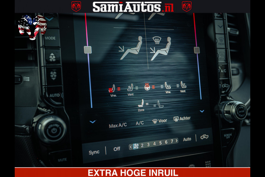 Dodge Ram 1500 Limited Night H.O 540HP 706Nm | Massage + Full Option | De Meest Luxe en Volle Pick-Up in zijn Klasse | Comfortabele Dubbele Cabine met Royale 5 Zitplaatsen | BPM vrij | Nu Leverbaar uit Voorraad | Voorraad Nr 2370 - 5411