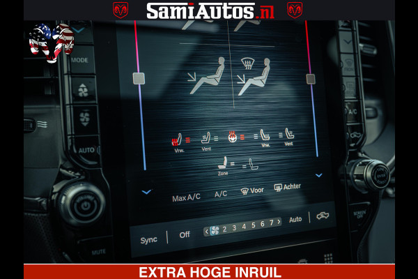 Dodge Ram 1500 Limited Night H.O 540HP 706Nm | Massage + Full Option | De Meest Luxe en Volle Pick-Up in zijn Klasse | Comfortabele Dubbele Cabine met Royale 5 Zitplaatsen | BPM vrij | Nu Leverbaar uit Voorraad | Voorraad Nr 2370 - 5411