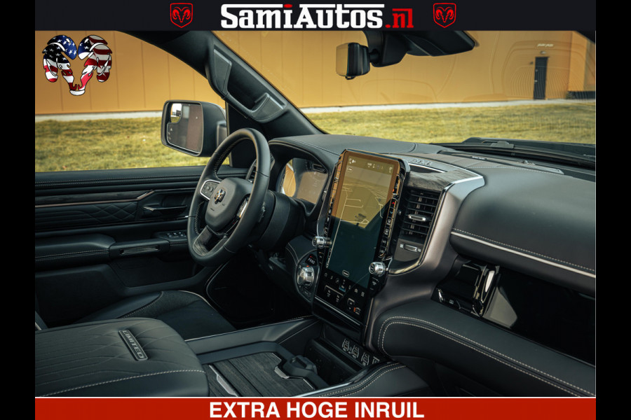 Dodge Ram 1500 Limited Night H.O 540HP 706Nm | Massage + Full Option | De Meest Luxe en Volle Pick-Up in zijn Klasse | Comfortabele Dubbele Cabine met Royale 5 Zitplaatsen | BPM vrij | Nu Leverbaar uit Voorraad | Voorraad Nr 2370 - 5411