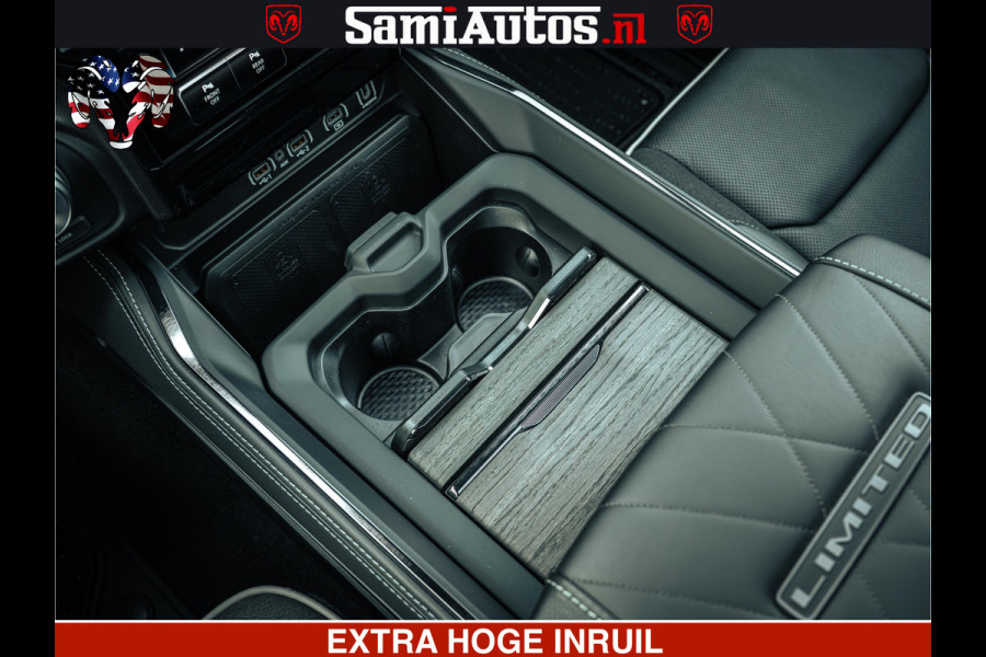 Dodge Ram 1500 Limited Night H.O 540HP 706Nm | Massage + Full Option | De Meest Luxe en Volle Pick-Up in zijn Klasse | Comfortabele Dubbele Cabine met Royale 5 Zitplaatsen | BPM vrij | Nu Leverbaar uit Voorraad | Voorraad Nr 2370 - 5411