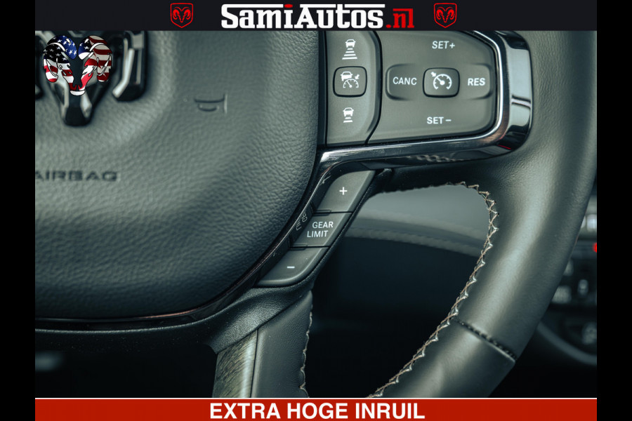 Dodge Ram 1500 Limited Night H.O 540HP 706Nm | Massage + Full Option | De Meest Luxe en Volle Pick-Up in zijn Klasse | Comfortabele Dubbele Cabine met Royale 5 Zitplaatsen | BPM vrij | Nu Leverbaar uit Voorraad | Voorraad Nr 2370 - 5411