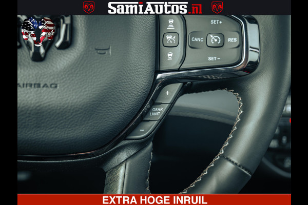 Dodge Ram 1500 Limited Night H.O 540HP 706Nm | Massage + Full Option | De Meest Luxe en Volle Pick-Up in zijn Klasse | Comfortabele Dubbele Cabine met Royale 5 Zitplaatsen | BPM vrij | Nu Leverbaar uit Voorraad | Voorraad Nr 2370 - 5411