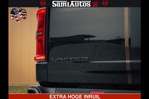 Dodge Ram 1500 Limited Night H.O 540HP 706Nm | Massage + Full Option | De Meest Luxe en Volle Pick-Up in zijn Klasse | Comfortabele Dubbele Cabine met Royale 5 Zitplaatsen | BPM vrij | Nu Leverbaar uit Voorraad | Voorraad Nr 2370 - 5411