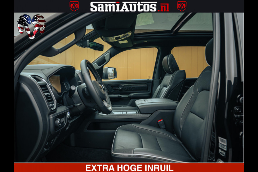 Dodge Ram 1500 Limited Night H.O 540HP 706Nm | Massage + Full Option | De Meest Luxe en Volle Pick-Up in zijn Klasse | Comfortabele Dubbele Cabine met Royale 5 Zitplaatsen | BPM vrij | Nu Leverbaar uit Voorraad | Voorraad Nr 2370 - 5411