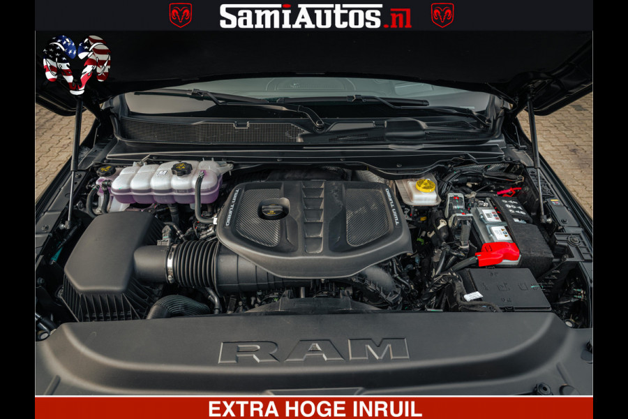 Dodge Ram 1500 Limited Night H.O 540HP 706Nm | Massage + Full Option | De Meest Luxe en Volle Pick-Up in zijn Klasse | Comfortabele Dubbele Cabine met Royale 5 Zitplaatsen | BPM vrij | Nu Leverbaar uit Voorraad | Voorraad Nr 2370 - 5411