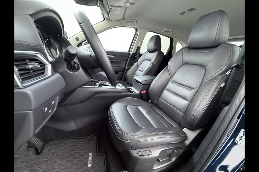 Mazda CX-5 2.0I AUT.6 165pk GT M Elektr.Mem.Stoel Leer Trekhaak Bose®-Audio Apple Carplay Android Auto Navi Camera Stoel+Stuurverwarming Pd Dodehoek detector Cruise control Led Privacy Glas Bluetooth Lmv 19" Origineel Nederlandse, zeer complete Mazda CX-5 SUPERCARAVANTREKKER 2.000KG Trekgewicht