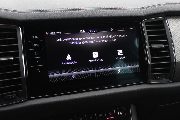 Škoda Kodiaq 1.5 TSI Business Edition Plus / Trekhaak / 360Camera / Leder / CarPlay / Keyless / 19'' / Matrix LED / Stoelventilatie / Stoelverwarming V+A / Stuurverwarming / Dodehoek / DAB / ACC