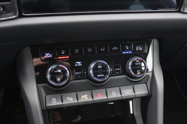 Škoda Kodiaq 1.5 TSI Business Edition Plus / Trekhaak / 360Camera / Leder / CarPlay / Keyless / 19'' / Matrix LED / Stoelventilatie / Stoelverwarming V+A / Stuurverwarming / Dodehoek / DAB / ACC