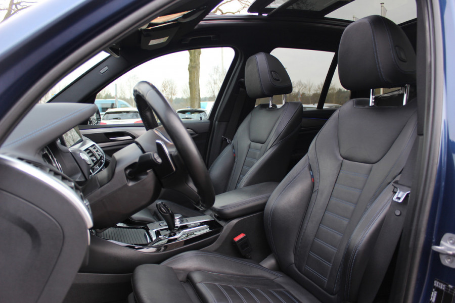 BMW X3 M40i xDrive High Exe. M Sport. / Trekhaak / Panoramadak / Camera / Leder / 20'' / Navigatie / Stoelverwarming / ACC