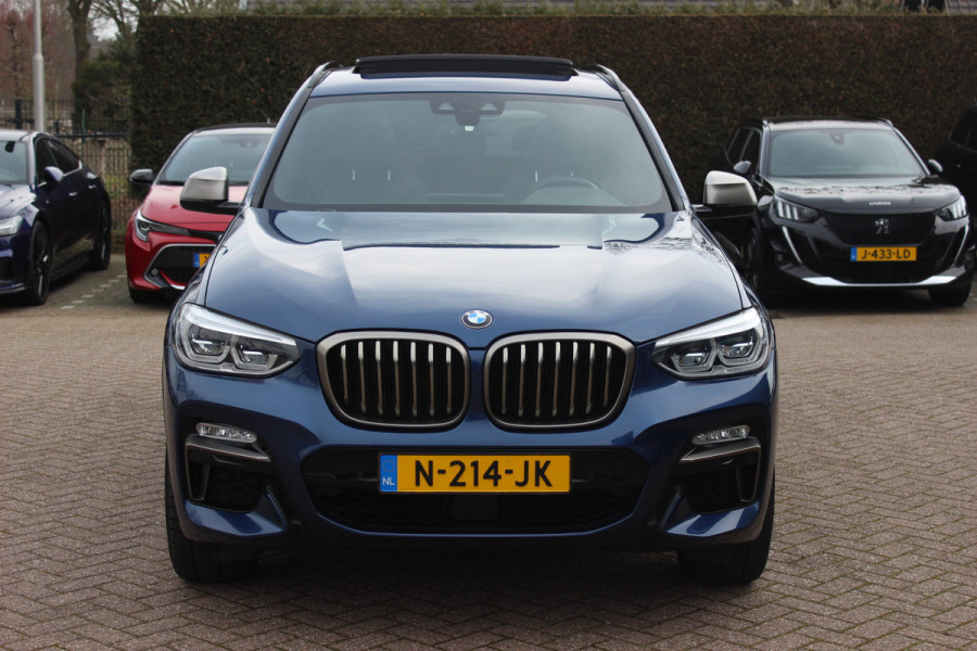 BMW X3 M40i xDrive High Exe. M Sport. / Trekhaak / Panoramadak / Camera / Leder / 20'' / Navigatie / Stoelverwarming / ACC