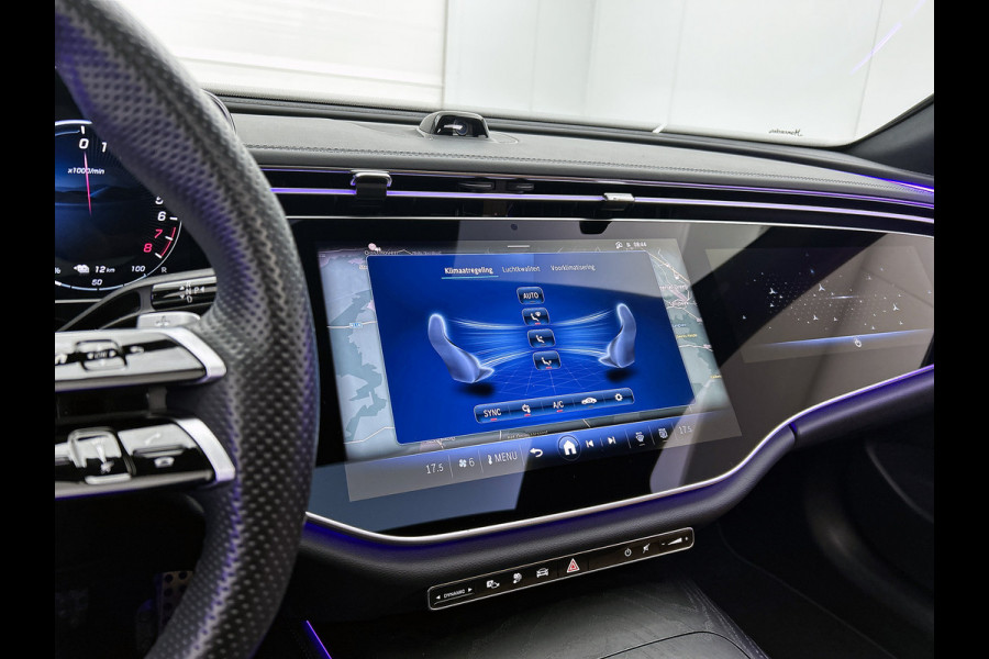 Mercedes-Benz E-Klasse 400 e 4MATIC AMG Line Panoramadak, hyperscreen, head up display, multispaaks Inclusief 24 maanden MB Certified garantie voor Europa.