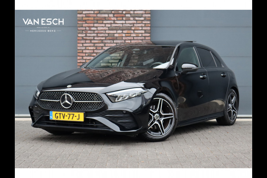 Mercedes-Benz A-Klasse 180 AMG Line Aut7 | Facelift | Panoramadak | Verwarmd Stuurwiel | Trekhaak | Camera | Keyless Go | Widescreen | Sfeerverlichting | Stoelverwarming | High Perf. LED |
