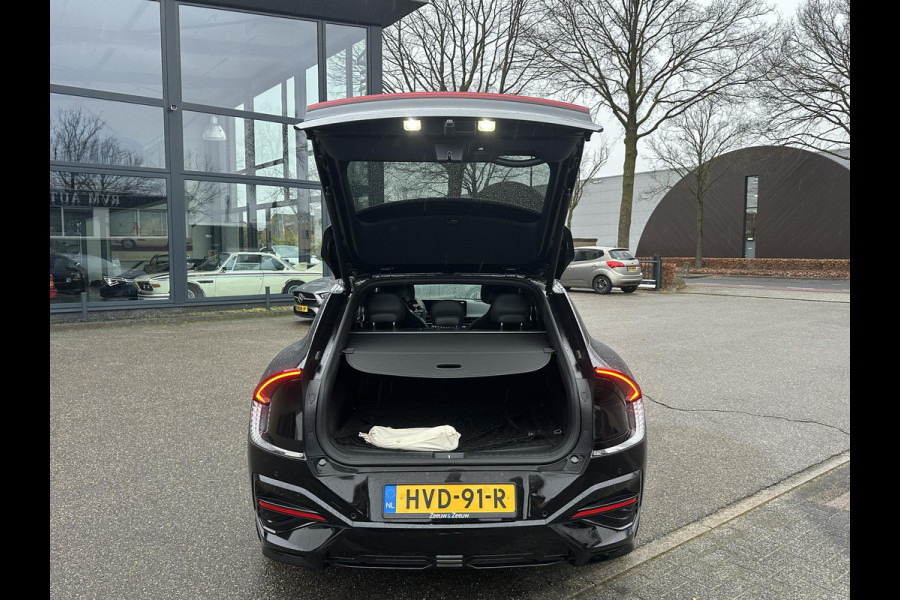 Kia Ev6 GT-Line AWD 84 kWh Facelift / Nieuw Model | Warmtepomp | Meridian Audio | Elektrisch Panoramadak | Afneembare Trekhaak | 360° Camera | Elektrische Stoelen met Geheugen | Stoel- & Stuurverwarming | Head-Up Display | Kia Garantie tot 2035 | Origineel NL-Auto | 1e Eigenaar / 7000KM!
