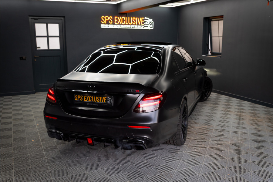 Mercedes-Benz E-Klasse AMG 63 S 4MATIC Premium Plus / Keramisch / Downpipes / Burmester / PPF / Pano / Luchtv. / Alarm / stoelverw/koeling / Mat wrap /  Vol optie