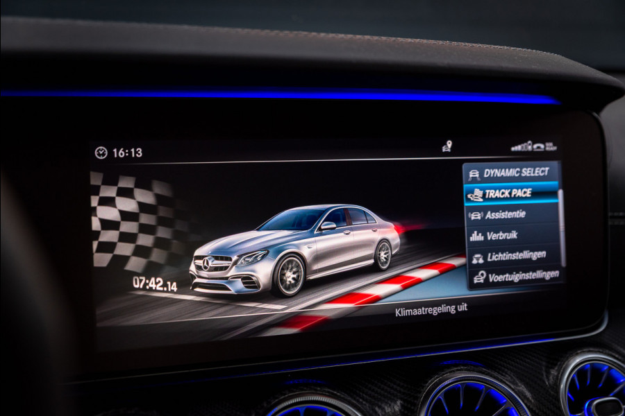 Mercedes-Benz E-Klasse AMG 63 S 4MATIC Premium Plus / Keramisch / Downpipes / Burmester / PPF / Pano / Luchtv. / Alarm / stoelverw/koeling / Mat wrap /  Vol optie