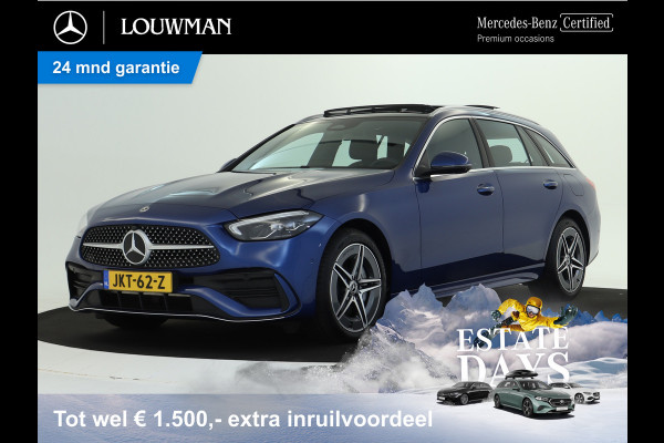 Mercedes-Benz C-Klasse Estate 300 e AMG Plug-In Hybride Edition AMG-Line | Panorama Schuif-Kanteldak | Alarm Klasse 3  |360° camera | Stuur en Stoelverwarming. Inclusief 24 maanden Mercedes-Benz Certified garantie voor Europa.