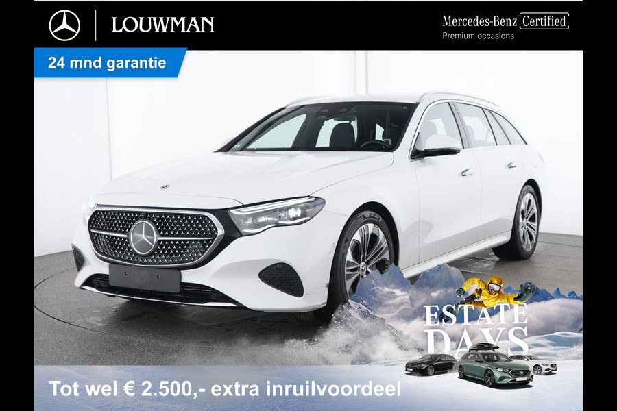 Mercedes-Benz E-Klasse Estate 300 e Luxury Line Plug-In Hybride Trekhaak | Rijassistentiepakket plus | Parkeerpakket met 360°-camera | Distronic | Sfeerverlichting. Inclusief 24 maanden MB Certified garantie voor Europa.