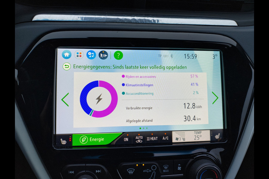 Opel Ampera-E 65kWh SOH 100% Leer Stuur+Stoelverwarming Camera Ecc Adap.Cruise Apple Carplay Android Auto Pdc Bose®-Sound Innovation Business  Autom.Inparkeren Dodehoek BTMS Assistent Lane Assist Lmv 17" Isofix Led Rijstrooksensor Keyless Xenon Wifi Origineel Nederlandse Auto, licht van gewicht, -en zeer energie-efficient!