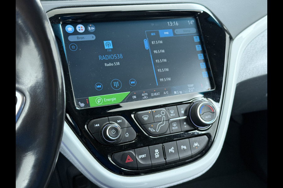 Opel Ampera-E 65kWh SOH 100% Leer Stuur+Stoelverwarming Camera Ecc Adap.Cruise Apple Carplay Android Auto Pdc Bose®-Sound Innovation Business  Autom.Inparkeren Dodehoek BTMS Assistent Lane Assist Lmv 17" Isofix Led Rijstrooksensor Keyless Xenon Wifi Origineel Nederlandse Auto, licht van gewicht, -en zeer energie-efficient!