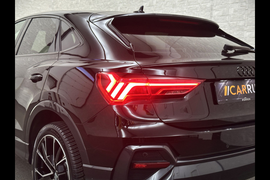 Audi Q3 Sportback 35 TFSI S-Line Sportpack | Sfeerverlichting | Keyless-Entry | Full-LED | Black-Optic | Audi-Sound | Carplay | Virtual-Cockpit | Climate-Control | Draadloos Laden | Dodehoek | Lane Assist | Autom. Achterklep | Bovag garantie.