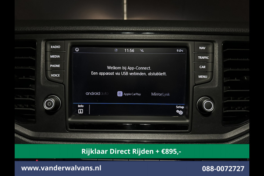 Volkswagen Crafter 2.0 TDI 140pk L3H3 L2H2 Euro6 *Rijklaar Direct Rijden* Airco | Navigatie | Apple Carplay | Android Auto | Cruisecontrol Bijrijdersbank, 3000kg trekvermogen, zilver