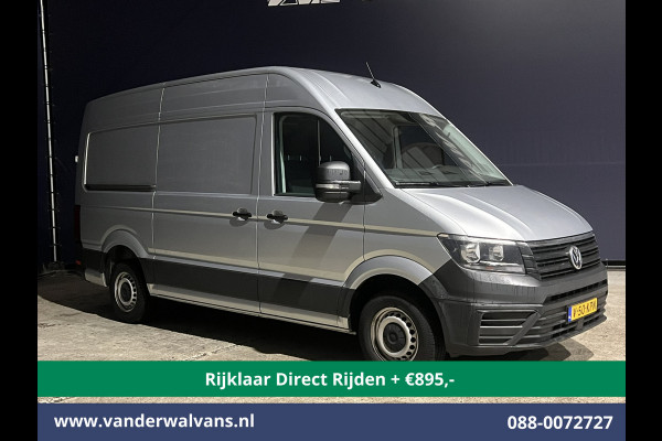 Volkswagen Crafter 2.0 TDI 140pk L3H3 L2H2 Euro6 *Rijklaar Direct Rijden* Airco | Navigatie | Apple Carplay | Android Auto | Cruisecontrol Bijrijdersbank, 3000kg trekvermogen, zilver