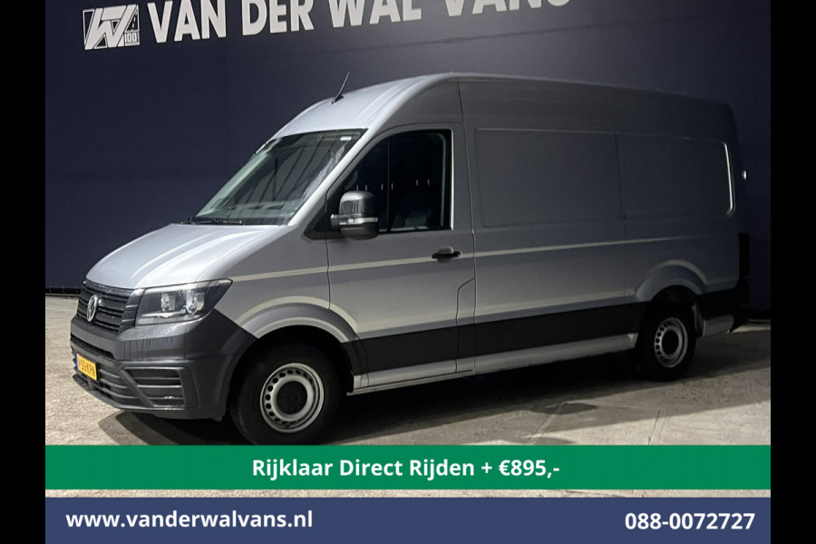 Volkswagen Crafter 2.0 TDI 140pk L3H3 L2H2 Euro6 *Rijklaar Direct Rijden* Airco | Navigatie | Apple Carplay | Android Auto | Cruisecontrol Bijrijdersbank, 3000kg trekvermogen, zilver