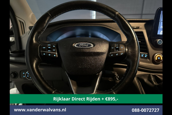 Ford Transit 2.0 TDCI 131pk L3H2 Euro6 *Rijklaar Direct Rijden* Airco | Camera | Navigatie | Apple Carplay | Android Auto | Stoelverwarming Verwarmde voorruit, Cruisecontrol, Parkeersensoren, Elektrisch verstelbare bestuurdersstoel, Bijrijdersbank