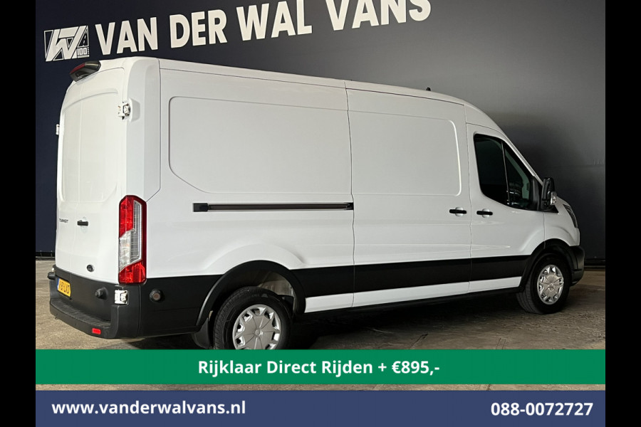 Ford Transit 2.0 TDCI 131pk L3H2 Euro6 *Rijklaar Direct Rijden* Airco | Camera | Navigatie | Apple Carplay | Android Auto | Stoelverwarming Verwarmde voorruit, Cruisecontrol, Parkeersensoren, Elektrisch verstelbare bestuurdersstoel, Bijrijdersbank