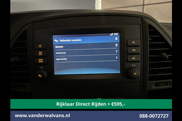 Mercedes-Benz Vito 114 CDI 136pk 9G-Tronic Automaat L3H1 Euro6 *Rijklaar direct Rijden* Airco | Camera | Apple Carplay | Android Auto Cruisecontrol, 2500kg Trekhaak, Parkeersensoren