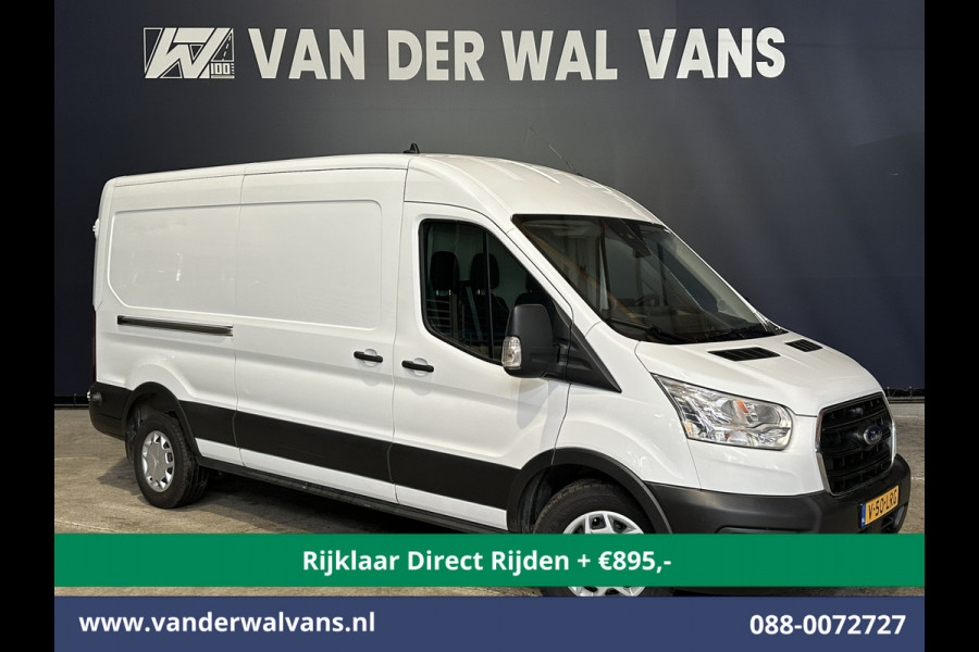 Ford Transit 2.0 TDCI 131pk L3H2 Euro6 *Rijklaar Direct Rijden* Airco | Camera | Navigatie | Android Auto | Cruisecontrol | Parkeersensoren Stoelverwarming, Verwarmde voorruit, Bijrijdersbank