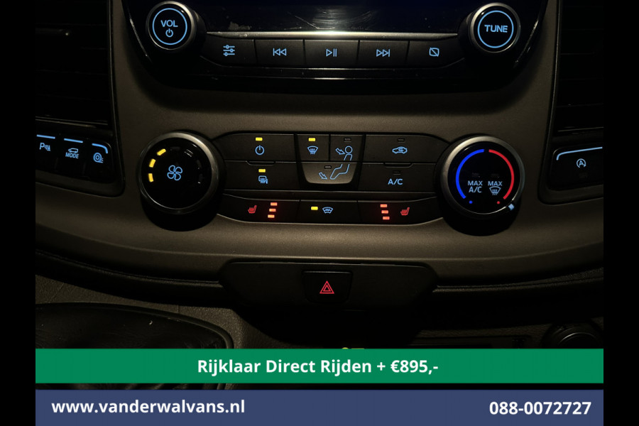 Ford Transit 2.0 TDCI 131pk L3H2 Euro6 *Rijklaar Direct Rijden* Airco | Camera | Navigatie | Android Auto | Cruisecontrol | Parkeersensoren Stoelverwarming, Verwarmde voorruit, Bijrijdersbank