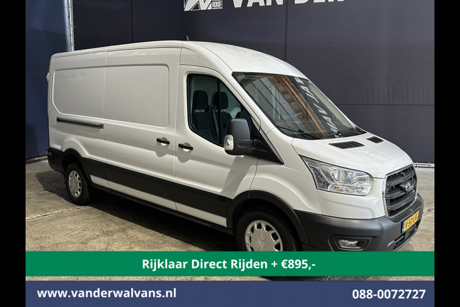 Ford Transit 2.0 TDCI 131pk L3H2 Euro6 *Rijklaar Direct Rijden* Airco | Camera | Navigatie | Android Auto | Cruisecontrol | Parkeersensoren Stoelverwarming, Verwarmde voorruit, Bijrijdersbank