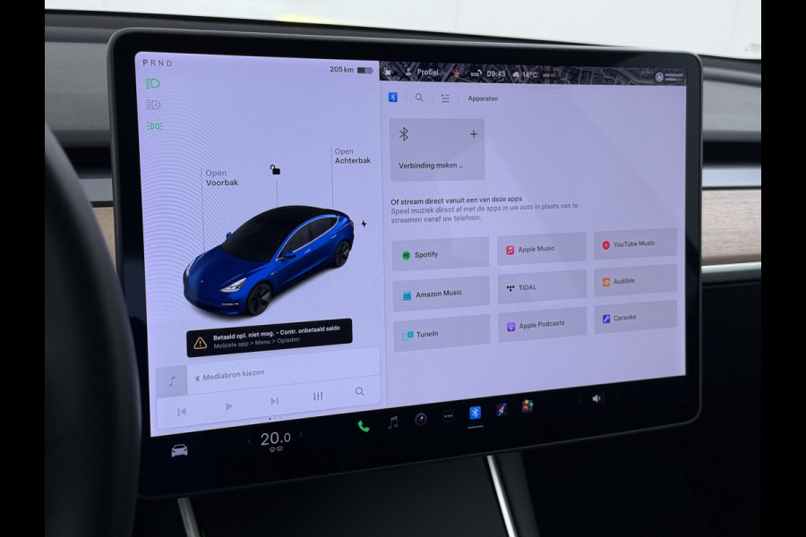 Tesla Model 3 RWD SR plus 325PK SOH 93% Lmv 18" AutoPilot FSD Leder Panoramadak Adaptive-Cruise Camera's Elektr.-Stuur+Stoelen+Spiegels+Geheug Navi LED Comfortstoelen ACC DAB Voorverwarmen interieur via App Keyless One-Pedal-Drive Origineel Nederlandse auto tot 11kw laden thuis!
