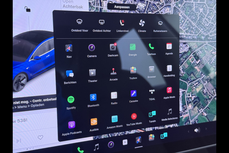Tesla Model 3 RWD SR plus 325PK SOH 93% Lmv 18" AutoPilot FSD Leder Panoramadak Adaptive-Cruise Camera's Elektr.-Stuur+Stoelen+Spiegels+Geheug Navi LED Comfortstoelen ACC DAB Voorverwarmen interieur via App Keyless One-Pedal-Drive Origineel Nederlandse auto tot 11kw laden thuis!