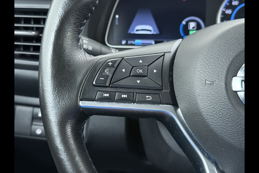 Nissan Leaf Tekna 40kWh Leer Bose®-Hifi Apple Carplay Android Auto Adap.Cruise 360°Camera Navi Ecc Stoel+Stuurverwarming Keyless DAB Dodehoek detector Rijstrooksensor Uitparkeer waarschuwing Verkeersbord detectie Bluetooth Privacy Glas Lmv 17" SOH 87.7% Origineel Nederlandse Auto incl. onderhoudshistorie
