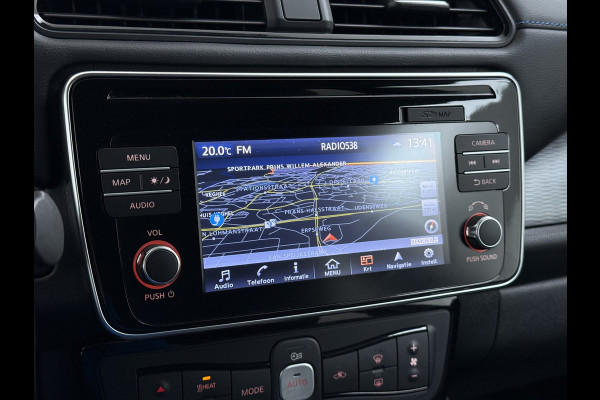 Nissan Leaf Tekna 40kWh Leer Bose®-Hifi Apple Carplay Android Auto Adap.Cruise 360°Camera Navi Ecc Stoel+Stuurverwarming Keyless DAB Dodehoek detector Rijstrooksensor Uitparkeer waarschuwing Verkeersbord detectie Bluetooth Privacy Glas Lmv 17" SOH 87.7% Origineel Nederlandse Auto incl. onderhoudshistorie