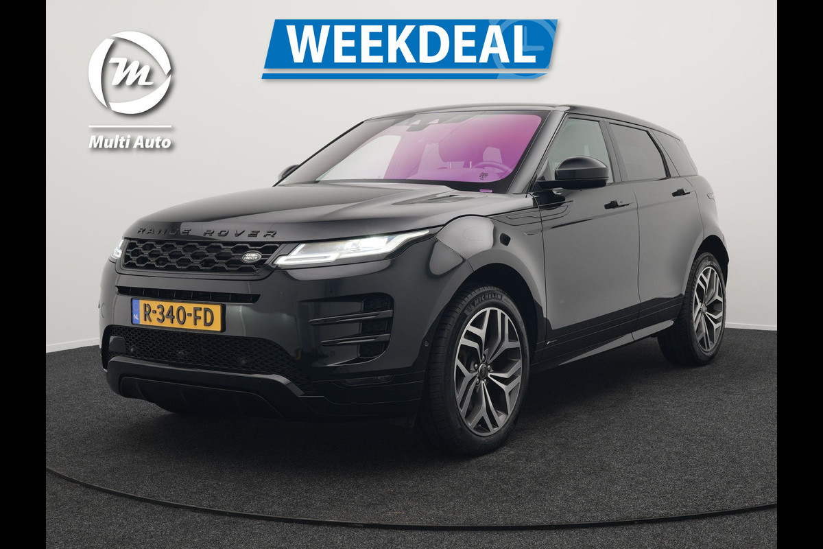 Land Rover Range Rover Evoque P200 AWD R-Dynamic | Afneembare Trekhaak | Adaptive Cruise | Meridian Audio | Lederen Sportstoelen Memory & Verwarmd | Carplay | Camera | LED |