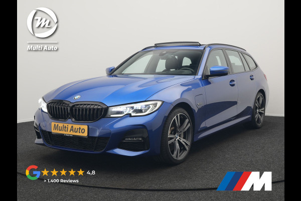 BMW 3 Serie Touring 330e M Sport Plug In Hybrid 293pk Dealer O.H. PHEV | Panodak | Head Up | Laser LED | Adaptief Onderstel | Camera | Alcantara Sportstoelen Memory & Verwarmd | Sfeerverlichting | Apple Carplay | Keyless | Blis | 19"L.M | Virtual | DAB |