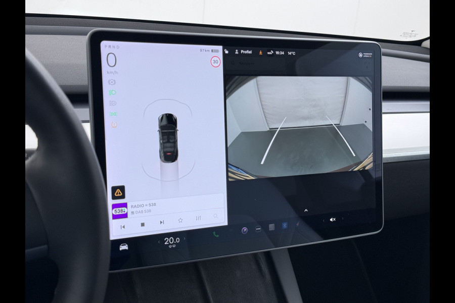 Tesla Model Y Long Range AWD 514pk 75kWh Ivoor 20"Lmv Leer Panodak Warmtepomp Matrix-LED Autopilot Elektr.Stuur+Stoel+Verwarmd Navi Ecc Premiu Camera's Elektr.AchterKlep Parkeer Assistent Sentry-Mode Privacyglas Bluetooth Dodehoek detector Connected services Origineel Nederlandse Auto Batterij en Motorgarantie tot 23-12-2029/192.000km