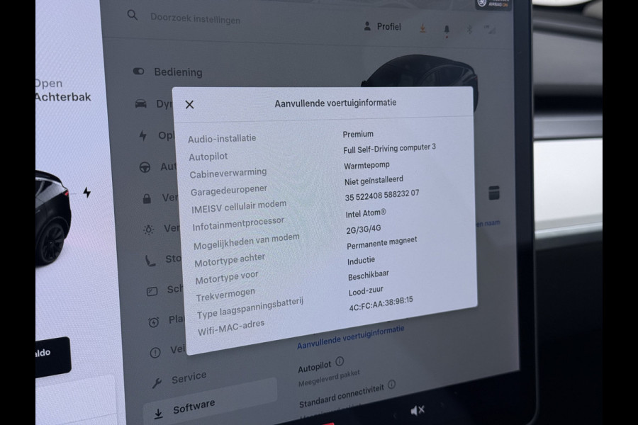 Tesla Model Y Long Range AWD 514pk 75kWh Ivoor 20"Lmv Leer Panodak Warmtepomp Matrix-LED Autopilot Elektr.Stuur+Stoel+Verwarmd Navi Ecc Premiu Camera's Elektr.AchterKlep Parkeer Assistent Sentry-Mode Privacyglas Bluetooth Dodehoek detector Connected services Origineel Nederlandse Auto Batterij en Motorgarantie tot 23-12-2029/192.000km