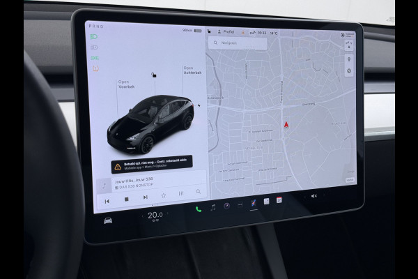Tesla Model Y Long Range AWD 514pk 75kWh Ivoor 20"Lmv Leer Panodak Warmtepomp Matrix-LED Autopilot Elektr.Stuur+Stoel+Verwarmd Navi Ecc Premiu Camera's Elektr.AchterKlep Parkeer Assistent Sentry-Mode Privacyglas Bluetooth Dodehoek detector Connected services Origineel Nederlandse Auto Batterij en Motorgarantie tot 23-12-2029/192.000km