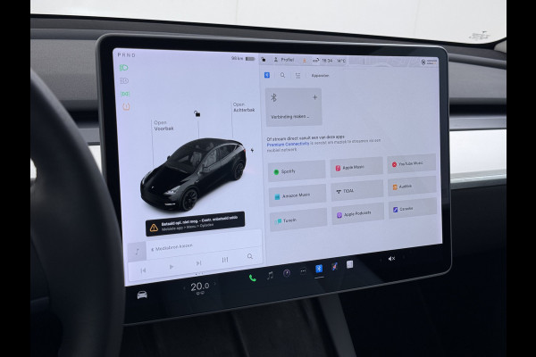 Tesla Model Y Long Range AWD 514pk 75kWh Ivoor 20"Lmv Leer Panodak Warmtepomp Matrix-LED Autopilot Elektr.Stuur+Stoel+Verwarmd Navi Ecc Premiu Camera's Elektr.AchterKlep Parkeer Assistent Sentry-Mode Privacyglas Bluetooth Dodehoek detector Connected services Origineel Nederlandse Auto Batterij en Motorgarantie tot 23-12-2029/192.000km