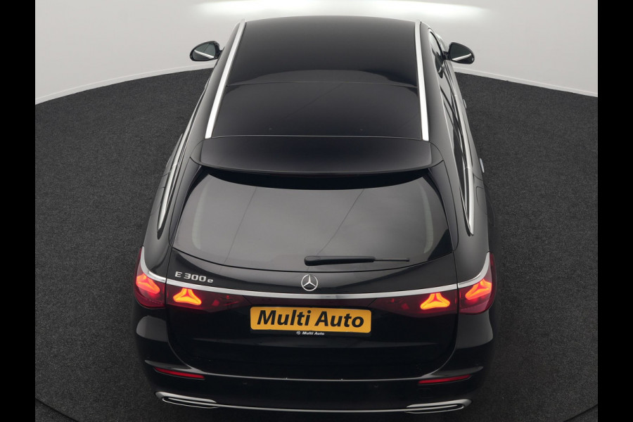 Mercedes-Benz E-Klasse Estate 300 e Luxury Line Plug In Hybrid 313pk Dealer O.H PHEV | Luchtvering | Trekhaak af Fabriek | Lederen Comfortzetels Memory | Adaptive Cruise | Burmester 4D | Digital LED | 360 Camera | Keyless | Sfeerverlichting |