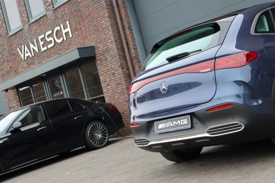 Mercedes-Benz EQE SUV 350+ AMG Line 91 kWh | Hyperscreen | Achterasbesturing | Distronic+ | Surround Camera | Verwarmd Stuurwiel | Digital Light | Keyless Go | Parfumering | 22kW | Memory |