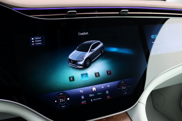 Mercedes-Benz EQE SUV 350+ AMG Line 91 kWh | Hyperscreen | Achterasbesturing | Distronic+ | Surround Camera | Verwarmd Stuurwiel | Digital Light | Keyless Go | Parfumering | 22kW | Memory |