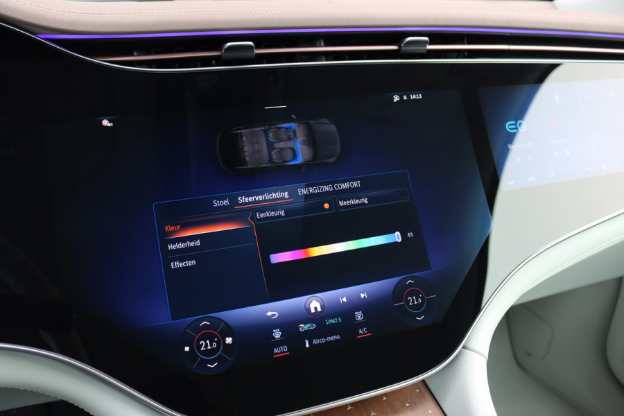 Mercedes-Benz EQE SUV 350+ AMG Line 91 kWh | Hyperscreen | Achterasbesturing | Distronic+ | Surround Camera | Verwarmd Stuurwiel | Digital Light | Keyless Go | Parfumering | 22kW | Memory |