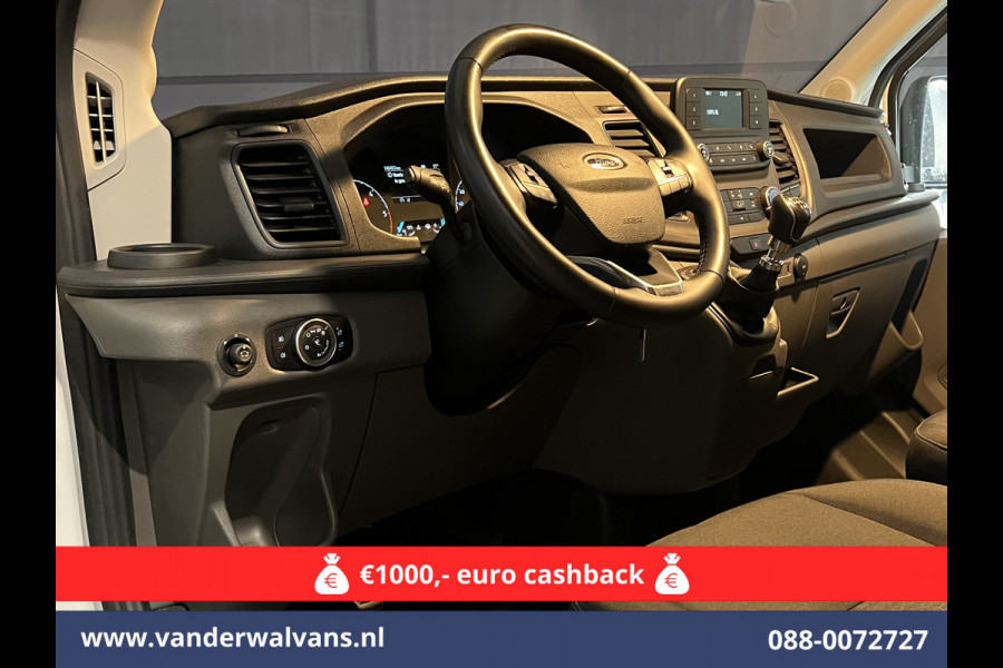 Ford Transit 2.0 TDCI 131pk L4H3 Jumbo Euro6 Airco | Camera | Cruisecontrol | Verwarmde voorruit Parkeersensoren, Bijrijdersbank
