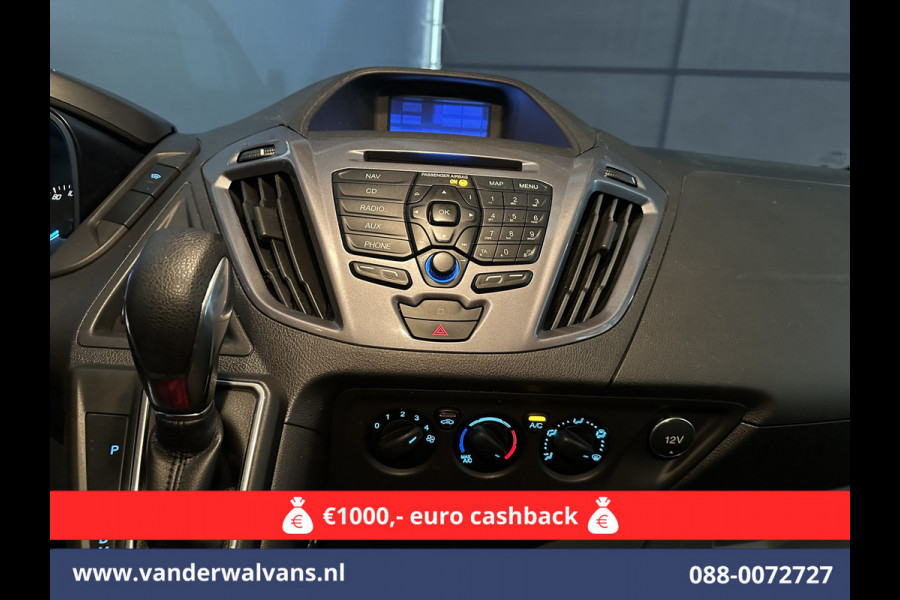 Ford Transit Custom 2.0 TDCI 131pk Automaat L1H1 Euro6 Airco | Camera | Navigatie | Cruisecontrol 2x Zijdeur, L&M velgen, Verwarmde voorruit, Parkeersensoren, Bijrijdersbank